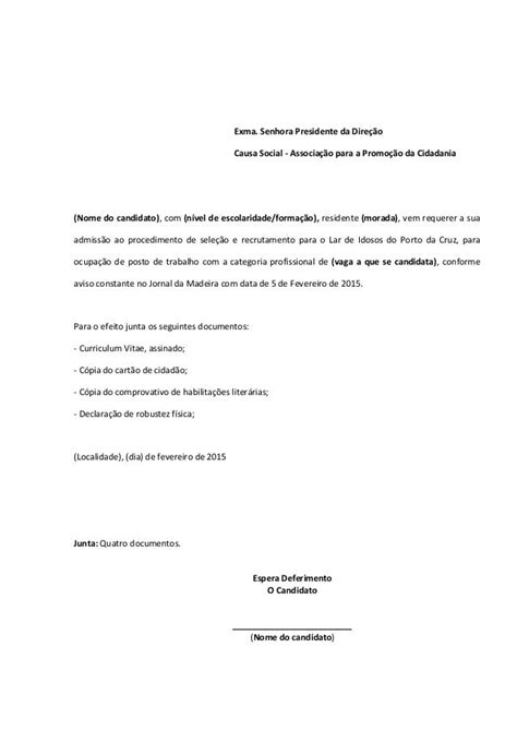 Requerimento Candidatura