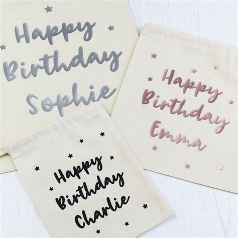 Happy Birthday Personalised T Bags By Farmhouse And Co