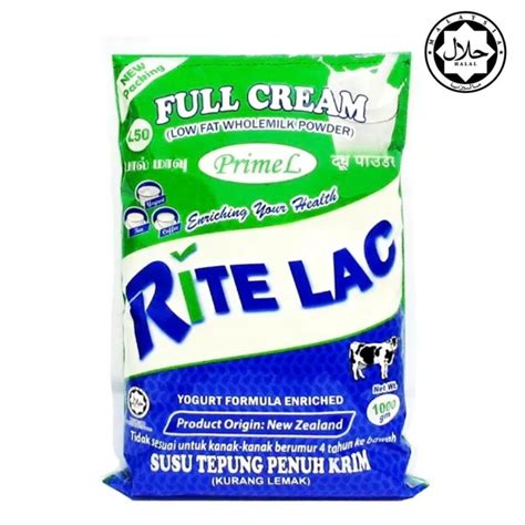The New2022 Rite Lac L50 Full Cream Milk Powder Susu Yogurt 1kg Milk Susu Tepung Penuh Krim