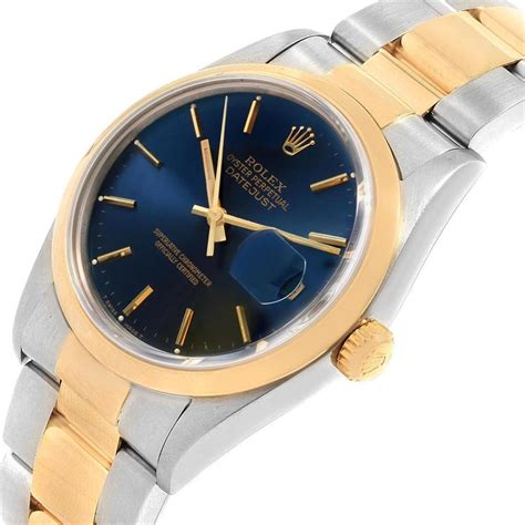 Datejust 36oyster, 36 mm, oystersteel. Rolex Datejust 36 Steel Yellow Gold Blue Dial Men's Watch ...