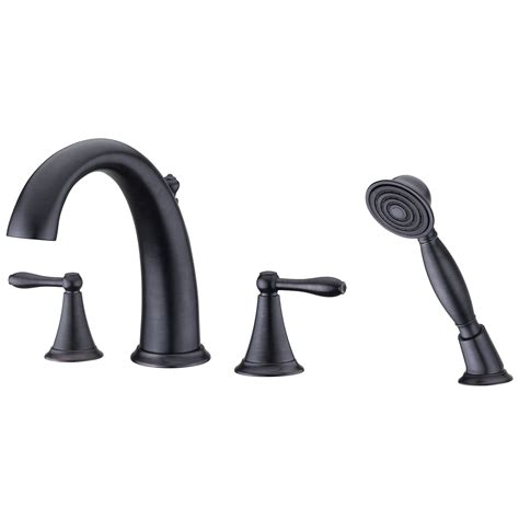 There are a variety of finishes and faucets come in a variety of shapes. "Contour Collection" Roman Tub Faucet with Hand Shower ...