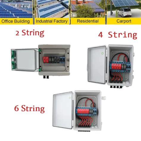 Solar Pv Combiner Box 15a Circuit Breaker 246 String Plastic For