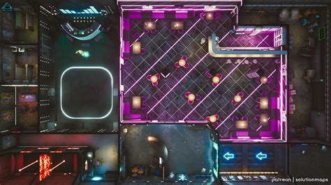 Dystopian City Synthclub Free Cyberpunk Map