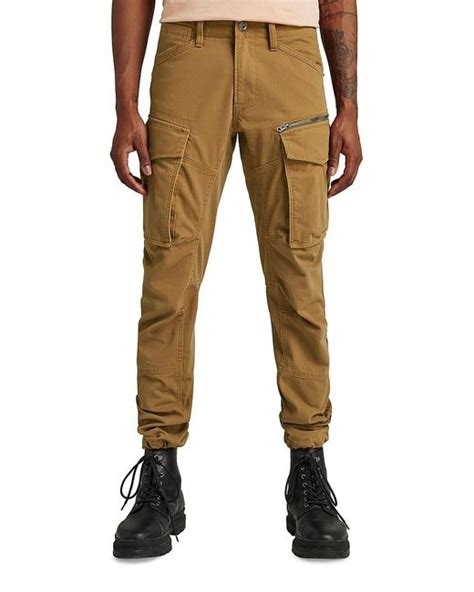 G Star Raw Rovic Zip 3d Regular Fit Tapered Cargo Pants In Natural For