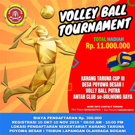 Desain Spanduk Turnamen Volly