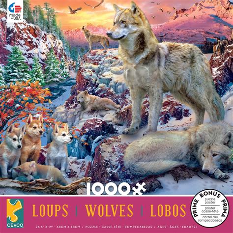 Ceaco Wolves Winter Wolfs 1000 Piece Jigsaw Puzzle