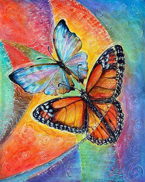 Light And Soul Pearl Morpho And Monarch Butterfies For Joy And Good