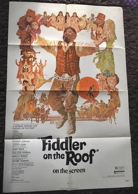Fiddler On The Roof 1sh 1971 Different Montage Artwork With Topol