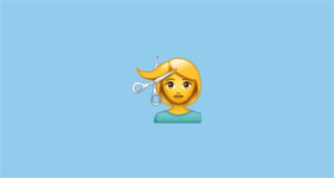 Many emojis you see with hair have straight, lifeless hair. 💇‍♀️ Woman Getting Haircut Emoji on WhatsApp 2.17