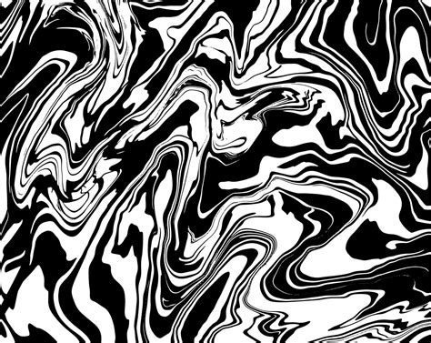 Black And White Abstract Marble Texture Monochrome Abstract Background Vector Illustration