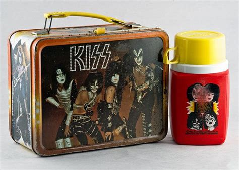 Kiss 1977 Rock Band Metal Lunchbox With Thermos By Therealmcollectibles On Etsy Lunch Box