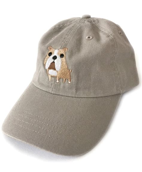 Bulldog Baseball Cap For Women Men And Teens Embroidered Dog Etsy