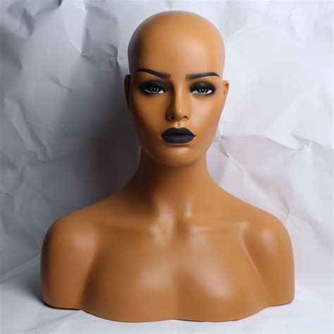 New Makeup Black Lip Fiberglass African American Female Black Mannequin
