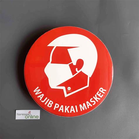 Jual Stiker Wajib Pakai Masker Stiker Vinyl Laminasi Shopee Indonesia