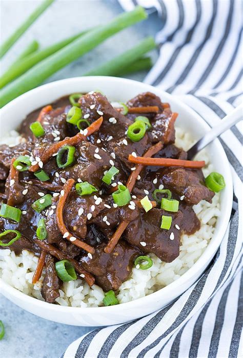 Two, the sweet flavor of the dark brown sugar mixed with the salty soy sauce and the strong ginger and garlic is incredibly addicting and three. Slow Cooker Mongolian Beef | Recipe | Crockpot recipes ...