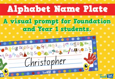 Alphabet Name Plate Editable Printable Teacher Resources For