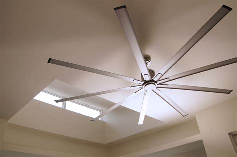 The ceiling fan is 70 inches in size and designed for cooling large rooms. Large commercial ceiling fans - Lighting and Ceiling Fans