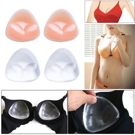 Bra Insert Pads 1 Pair Bikini Swimsuit Push Up Silicone Bra Pads Women Breast Lift Enhancer Pad