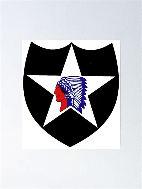 2nd Infantry Division Logo Poster By Spacestuffplus Redbubble