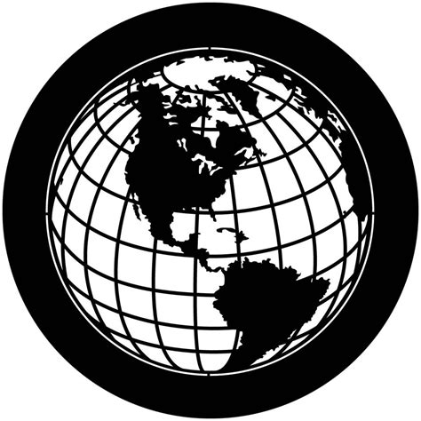 Globe Logo Black And White Vector