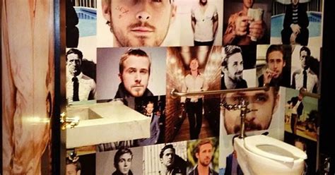 Behold Its The Ultimate Ryan Gosling Bathroom Shrine In All Its Gorgeous Glory Irish Mirror
