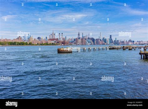 New York East River Skyline Manhattan View From Brooklyn Nyc New