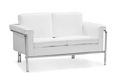 Modern White Leatherette Sofa Set Single | Leather Sofas