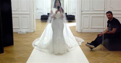 But when pictures of kim in her wedding dress were the kardashian's outfits have been setting fashion trends for over ten years now. Kim Kardashian's Wedding Dress-Fitting Selfie, More Pics ...