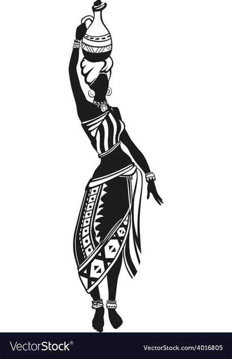 Pin By Chandra On Vectors African Women Woman Silhouette Dancing