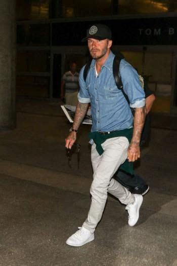 David Beckham In All White Adidas Stan Smith Sneakers Combinar Ropa