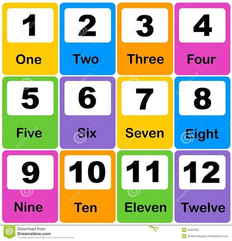 Number Colorful Printable Numbers 1 31 Printable Flash Cards