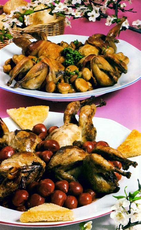 Cette savoureuse préparation culinaire s'accompagne agréablement d'une poêlée de champignons persillés. Recettes de cailles en cuisine traditionnelle de France
