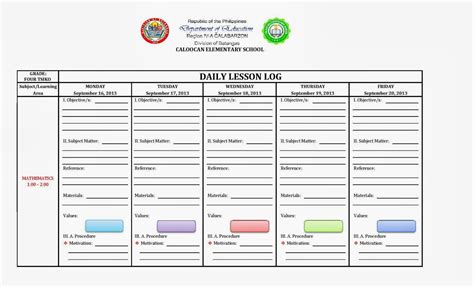 Daily Lesson Log Format English Filipino Language Files I Share Hot