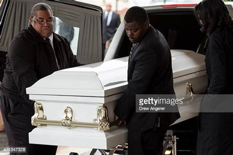 The Casket With The Body Of Freddie Gray Is Taken From A Hearse At