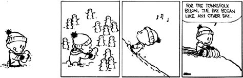 10 Calvin And Hobbes Comic Strips Involving Hilariously Morbid Snowmen
