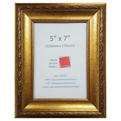 Choosing a frame style is the first step, next you need to make sure the picture will fit. Antique Gold Style Picture Frame - Gold 40mm - Classic ...
