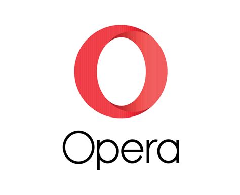 Opera Browser Symbol Brand Logo With Name Design Software Vector