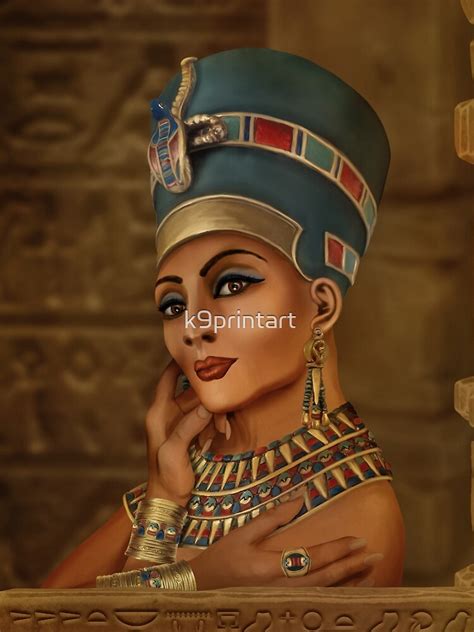 Nefertiti Neferneferuaten The Egyptian Queen Scarf For Sale By K9printart Redbubble