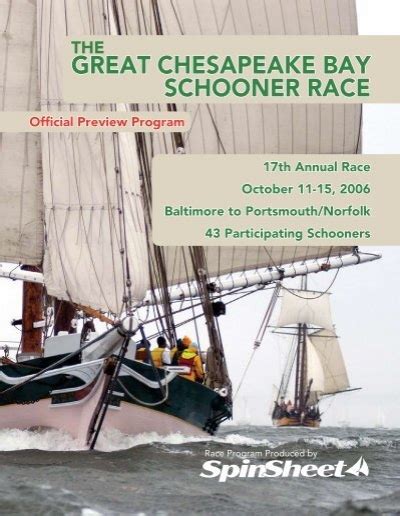 Great Chesapeake Bay Schooner Race The Great
