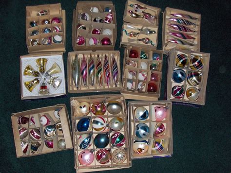 Large Set Of 88 Vintage Glass Christmas Ornaments Poland And West Germany Antique Price