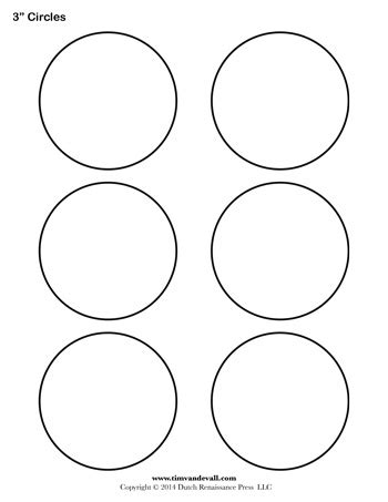 Age 3 can complete with minimal assistance after directions are given. Circle Template - 3 inch - Tim's Printables