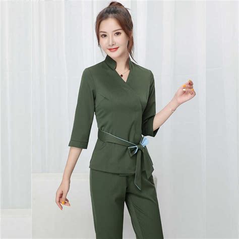 Beauty Uniform Spa Hotel Front Desk Salon Uniform Dress Women Massage Outfits Esthetic Uniforms