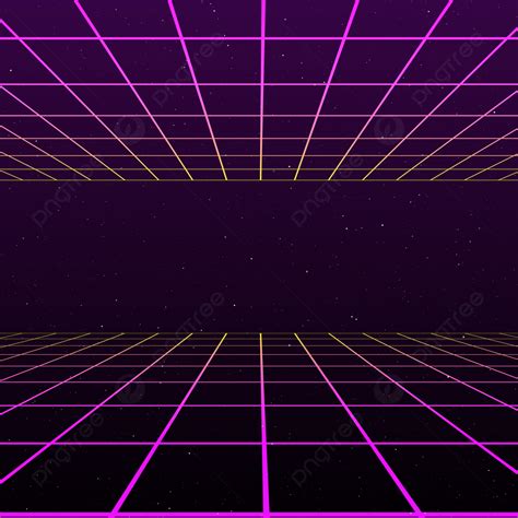 Retro Cyberpunk Style 80s Sci Fi Background Futuristic With Laser Grid