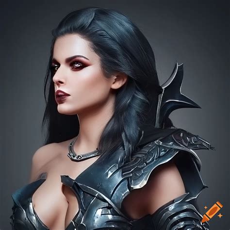 Fantasy Female Model In Dragon Armor On Craiyon