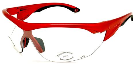 Shooter S Edge Ansi Z87 1 Safety Shooting Glasses Clear Lens Semi Riml