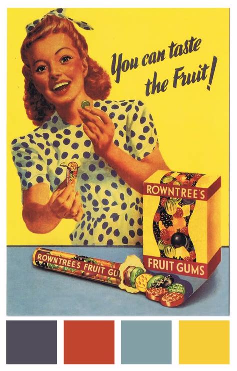 50s Commercial Fruit Gums Rowntrees Fruit Gums Vintage Advertisements