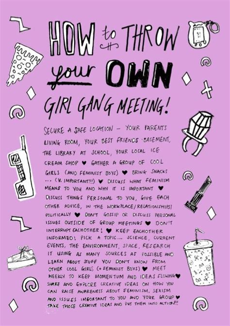 how to throw your own girl gang meeting girl gang gang quotes feminist