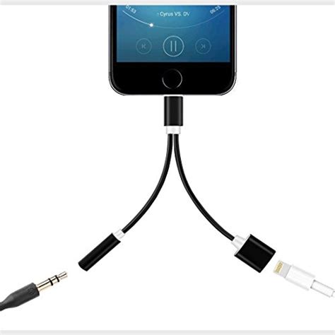 2 In 1 Lightning Iphone 7 Adapter Charge And Headphone 35mm Audio Jack