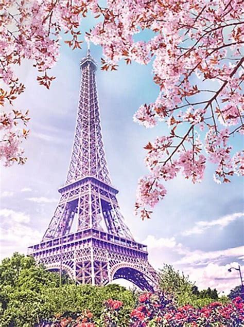 5d Diamond Painting Beautiful Eiffel Tower Painting Kit Free Diamond