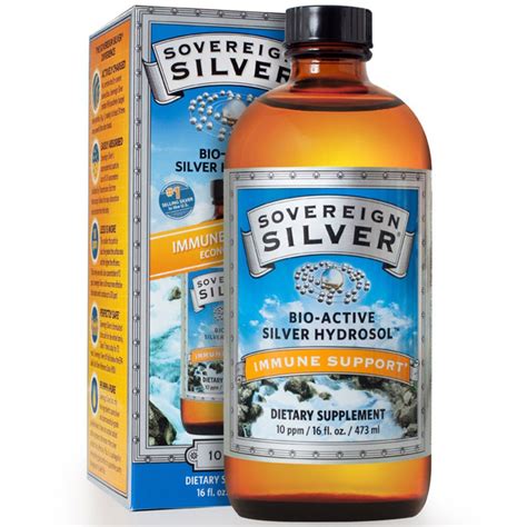 Sovereign Silver Colloidal Bio Active Silver Hydrosol 10 Ppm 16 Fl